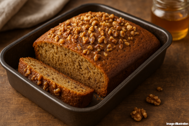 Cake au miel et aux noix
